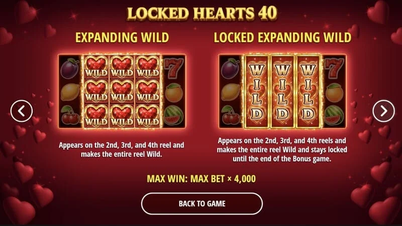 Locked Hearts 40 - разширяващ се Wild сърце